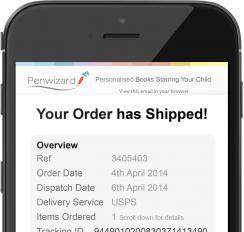 Order Shipped Email for Mobile