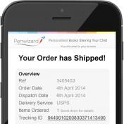 Order Shipped Email for Mobile